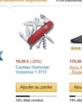 Couteau suisse victorinox à moins de 20 euros le 24 avril