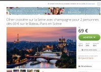 Paris: diner croisiere avec champagne pour deux à 55 euros