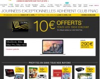 Fnac : 10 euros offerts par tranche de 100 pour les adherents .. carte fnac 3 ans à 10 euros