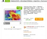 Bon plan tablette samsung galaxy tab 4 10 pouces qui revient à 153 euros .. le 5 avril