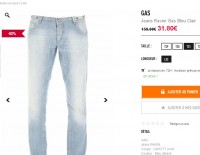 jeans Gas pour hommes à 31.8 euros … dernier jour 14/04