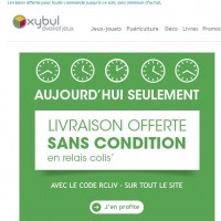 Oxybul  livraison gratuite jusqu’à minuit le 19 avril