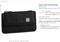 Porte monnaie pepe jeans en cuir à 14 euros