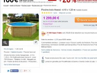 Bon plan piscine hors sol 4,1 x 1.2 qui revient à moins de 1000 euros … toujours valable .. jusqu’au 5 avril