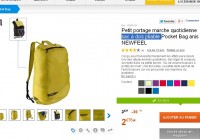 Objet utile : un sac à dos pliable à 2.75 euros