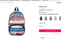 Sac à dos roxy à 12.5 euros