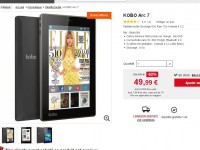 Tablette kobo arc 7 quad core 1go à moins de 50 euros .. pas chère et toujours dispo