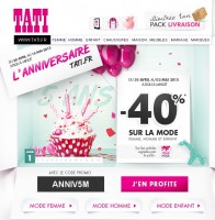 Tati : 40 pourcent sur de nombreux articles jusqu’au 14 mai
