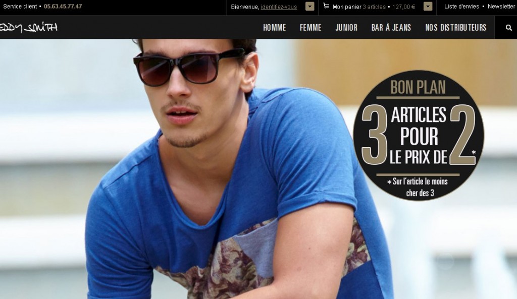 Promo Teddy Smith : 3 articles pour le prix de deux - Bons plans et Astuces  pour ?�conomiser