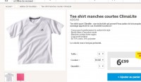 Tee shirt adidas climalite à 6.99 euros (en rose)