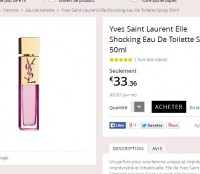 Bon plan parfum : Yves Saint Laurent Elle Shocking 50ml à 31 euros