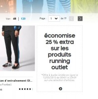 Bon plan running : 25 pourcent sur les articles adidas outlet de running et livraison gratuite … le 12 mai
