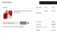 Eau de Toilette Cacharel Amor Amor 100ml à moins de 34 euros port inclus (autour de 80 généralement)