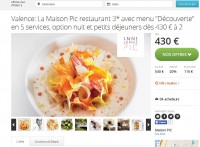 Gastronomie restaurant 3 étoiles Pic à Valence : 20% de remise sur le menu découverte