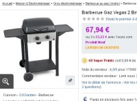 Barbecue Gaz 2 bruleurs à moins de 58 euros port inclus