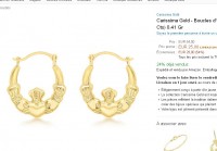 Boucles d’oreilles en or à 25 euros port inclus ( le 21 mai)