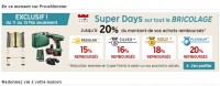 Bonne affaire bricolage : de 15 à 20 pourcent en bons d’achats et 20 euros de remise le 12 mai sur priceminister