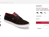 Chaussures cuir femmes dc shoes à 22.5 euros port inclus