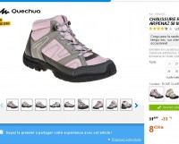 Chaussures de randonnées quechua  pour enfants pas chères à 8 euros