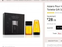 Super affaire : coffret eau de toilette azzaro hommes 100ml à moins de 24 euros