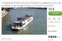 Paris : 2h30 de croisière sur le canal saint martin pour 10 euros au lieu de 20