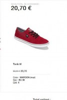 Chaussures femmes Dc Shoes cuir à 20.7 euros port inclus