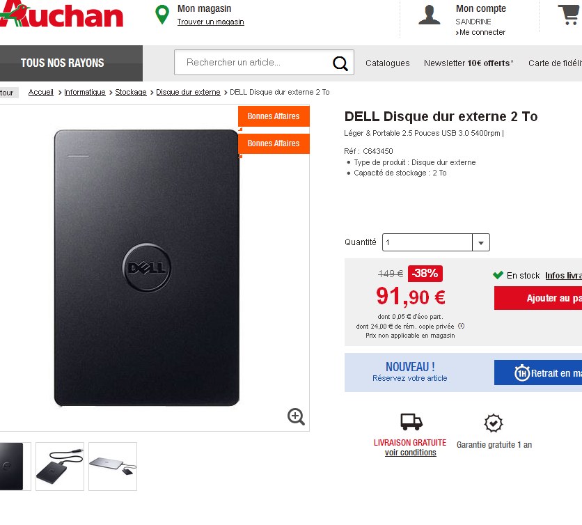 disque dur externe