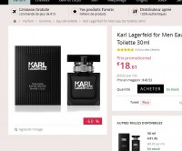 Fete des pères : eau de toilette karl lagerfeld à 15.8 euros port inclus