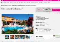 Vacances dernière minute: 249 euros en tout inclus en Grece départ de Paris le 31 mai