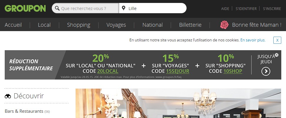 code de réduction groupon