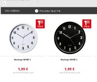 Horloges murales pas chères à moins de 2 euros port inclus