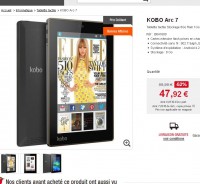 Bon plan tablette:  kobo arc 7 à moins de 48 euros port inclus ( quad core , 1go ) .. dernier jour 11 mai