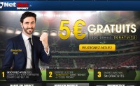Gratuit : 5 euros offerts pour faire des paris sportifs sur netbetsport
