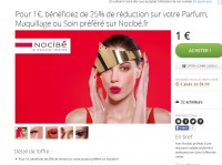 Réduction chez nocibe de 25 pourcent ..