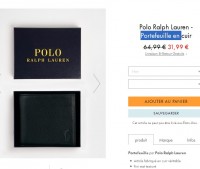Bon prix portefeuille en cuir Ralph Lauren à 32 euros port inclus