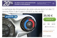 Recharge climatisation auto pas chère à 32 euros dans des centre point S de l’ouest de la France