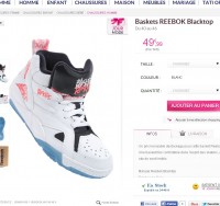 Baskets reebok BlackTop hommes cuir à 29.9 euros ( + 4.99 euros de frais de port)