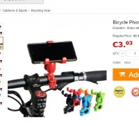 3.03 euros port inclus un support de smartphone pour vélo