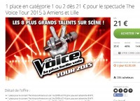 Billets à prix réduits pour The Voice Tour 2015 à Amiens et Lille les 29 et 30 mai