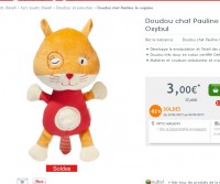 Doudous pas chers : 3 euros