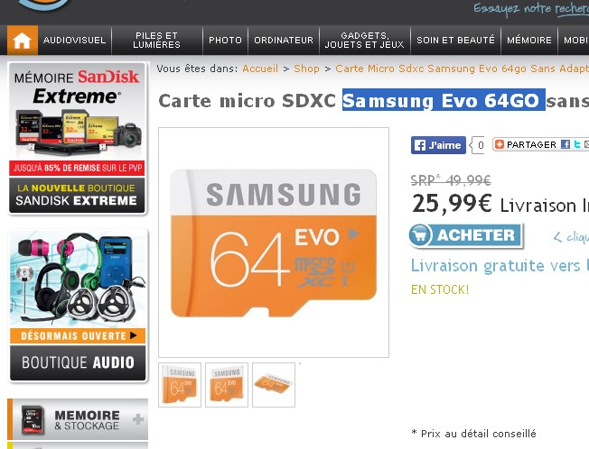 carte micro sd