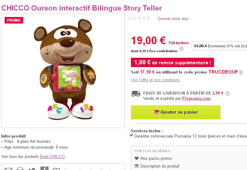 ourson intéractif