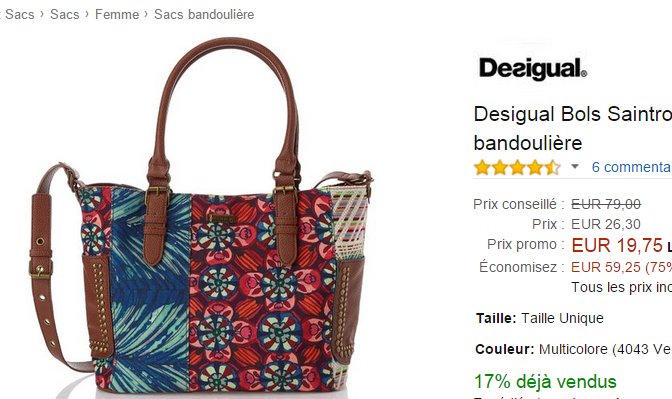 gros sac desigual pas cher