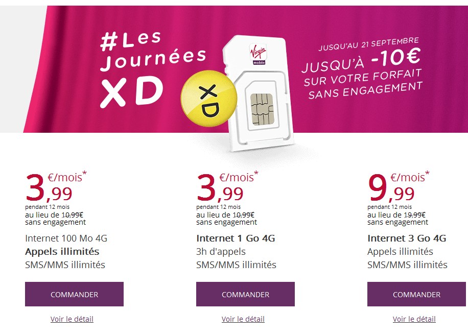 forfait virgin mobile