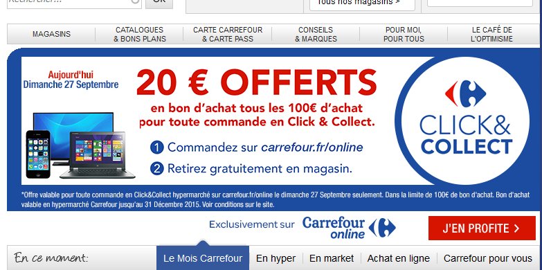 Promo Carrefour Online Avec 20 Euros En Bons Dachats Le 27