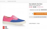 Bon plan Baskets vans pour femmes à 20 euros port inclus