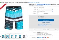 Bon plan boardshort Quiksilver pour hommes à moins de 20 euros port inclus