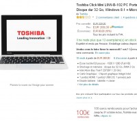 Super affaire : le pc portable / tablette toshiba click mini qui revient à 164 euros