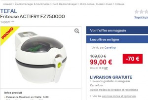 Friteuse Actifry Express 1kg à Moins De 100 Euros