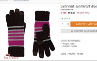Gants Isotoner tactiles à 5 euros port inclus
